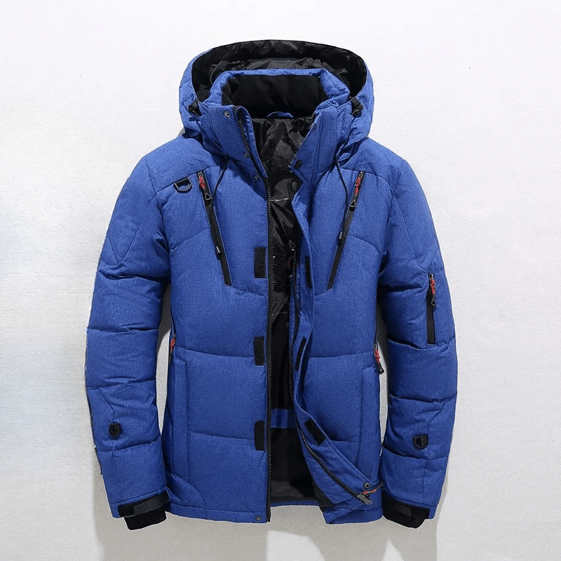 NorlaCore — Insulated Windproof Padded Coat with Adjustable Hood (Blue S) - | Zavonix