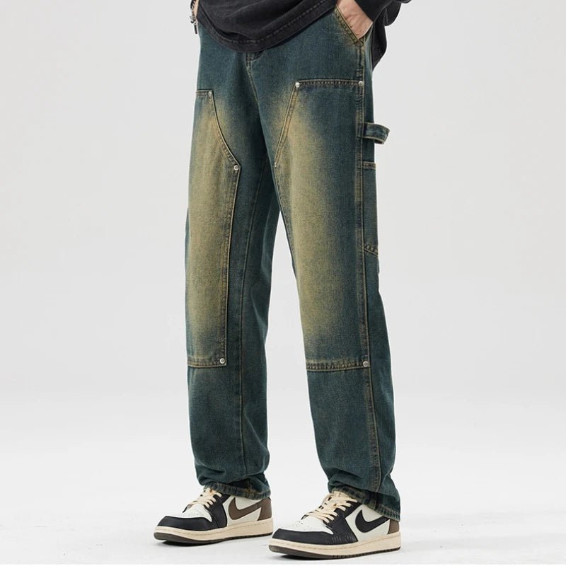 Norleno Jeans — Durable Denim with Diagonal Pockets and Reinforced Stitching (Blue 28) - | Zavonix