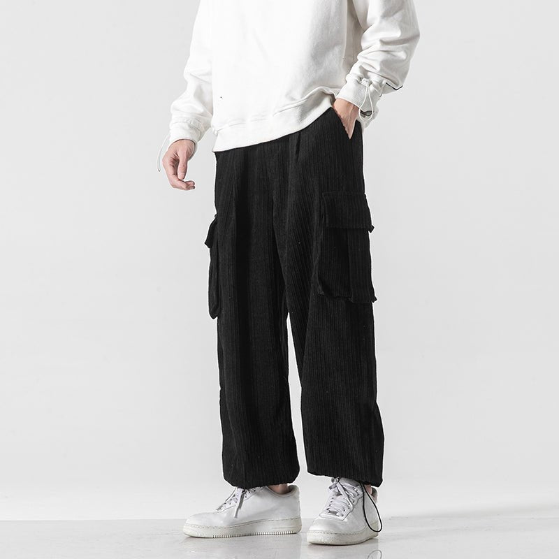 Norlo Cargo Pants — Breathable Corduroy with Adjustable Fit and Pockets (Gray XS) - | Zavonix