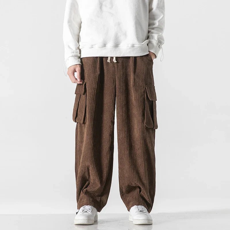Norlo Cargo Pants — Breathable Corduroy with Adjustable Fit and Pockets (Gray XS) - | Zavonix