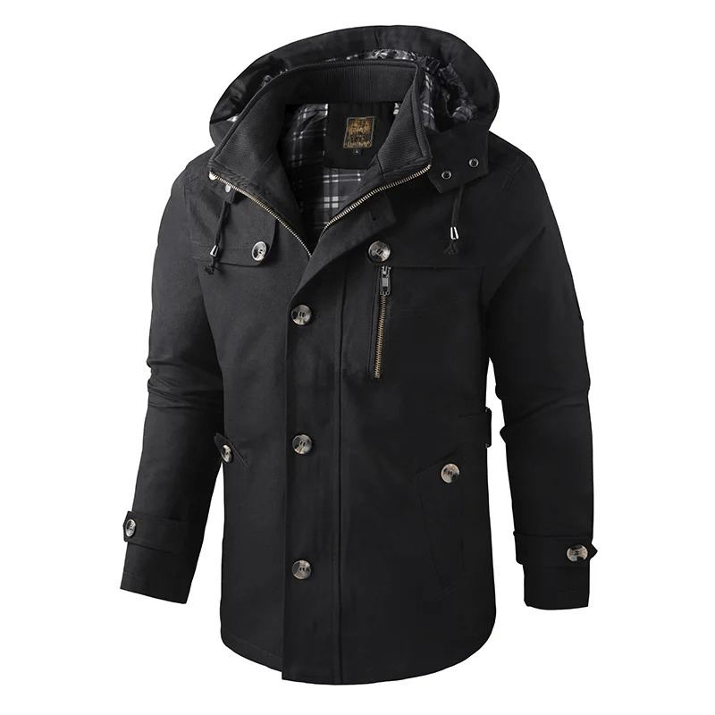 Norloft Jacket — Waterproof Thermal Outerwear with Removable Hood (Black XS) - | Zavonix