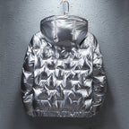Novaro Coat — Metallic Winter Jacket with Soft Insulation (Silver S) - | Zavonix