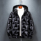 Novaro Coat — Metallic Winter Jacket with Soft Insulation (Black S) - | Zavonix