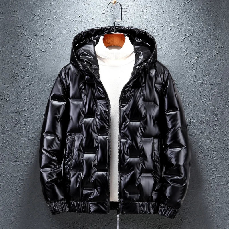 Novaro Coat — Metallic Winter Jacket with Soft Insulation (Golden S) - | Zavonix