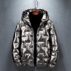 Novaro Coat — Metallic Winter Jacket with Soft Insulation (Golden S) - | Zavonix