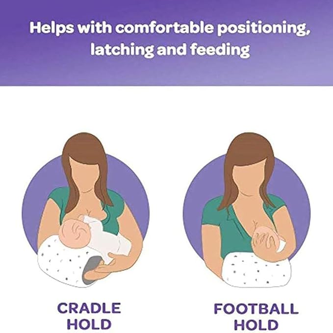 Illustrations of cradle and football holds for supported feeding.