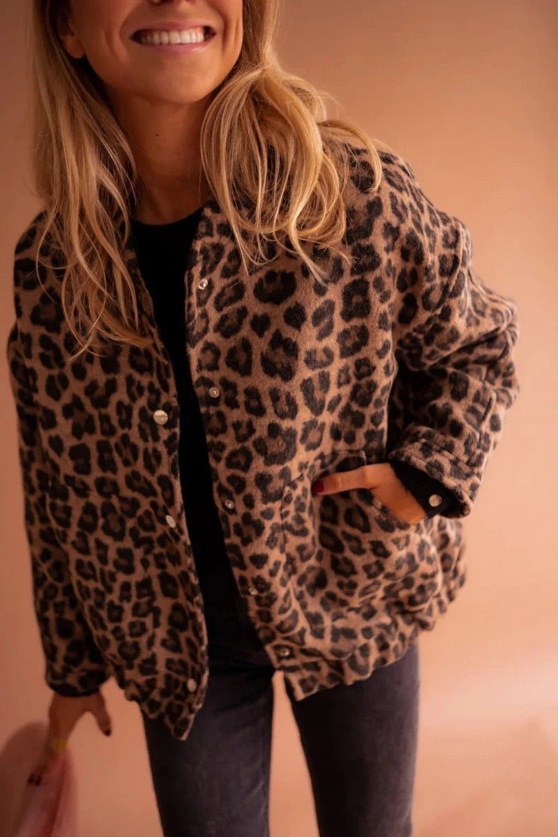 Nyla Leopard Bomber Jacket product image 1