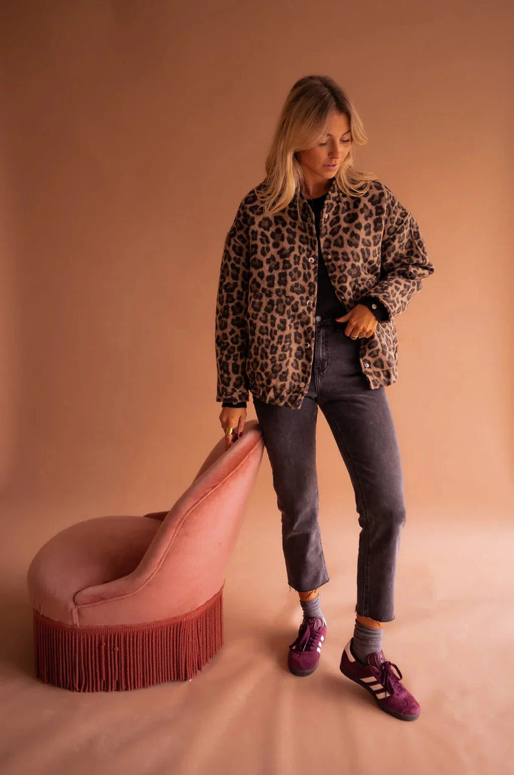 Nyla Leopard Bomber Jacket product image 3