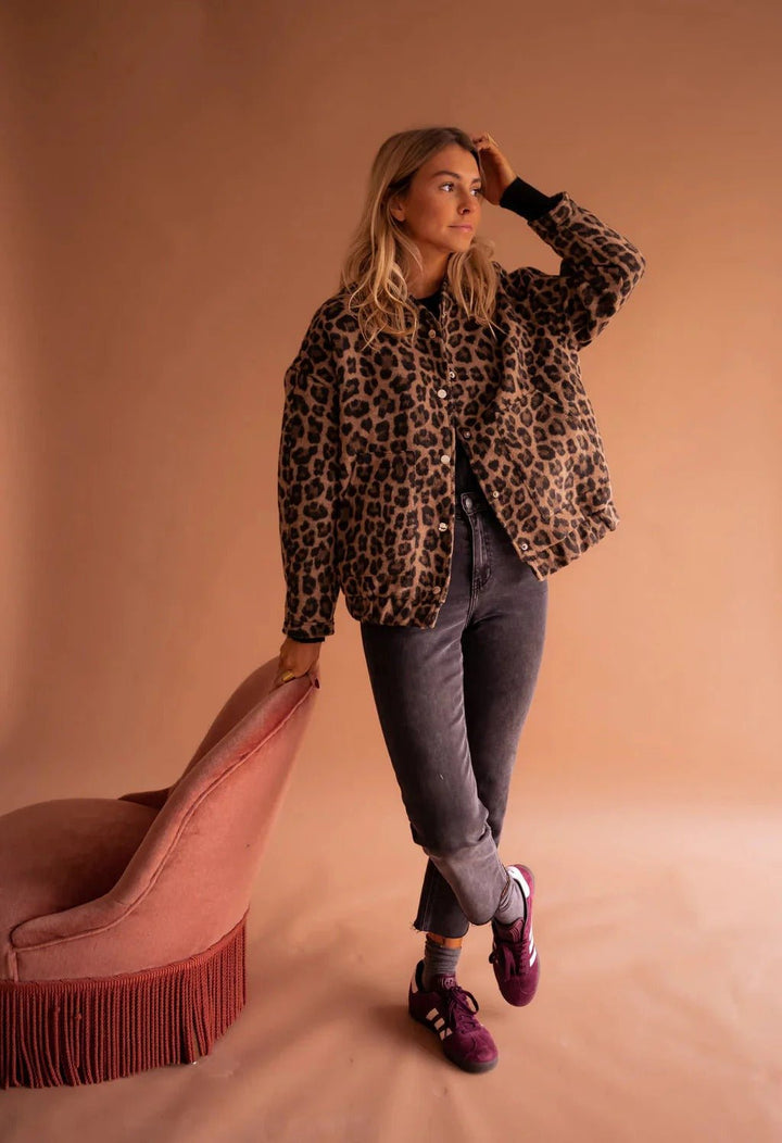 Nyla Leopard Bomber Jacket product image 4