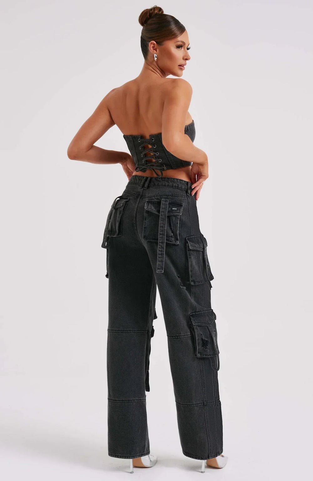 Nyra Denim Corset Cargo Set product image 4