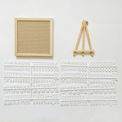 Oak Frame Felt Message Board Product Image 02