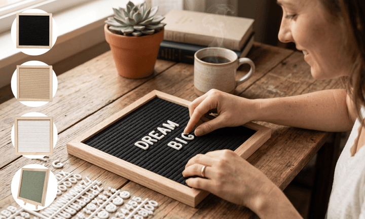Oak Frame Felt Message Board Product Image 08