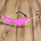 Oblivion Rimless Angular Cat Eye Sunglasses (Pink ) - Sunglasses | Zavonix