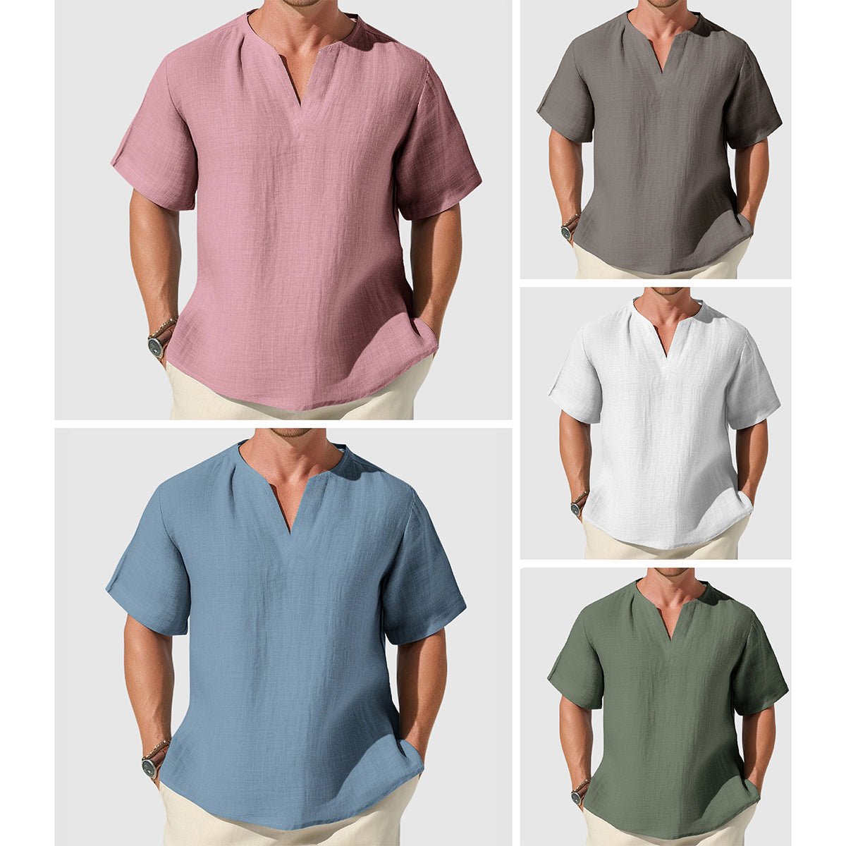 Ocean Breeze Cotton Shirt (All 5 colors (SAVE $60) S) - Cotton Shirt | Zavonix