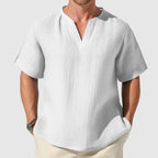 Ocean Breeze Cotton Shirt (White S) - Cotton Shirt | Zavonix