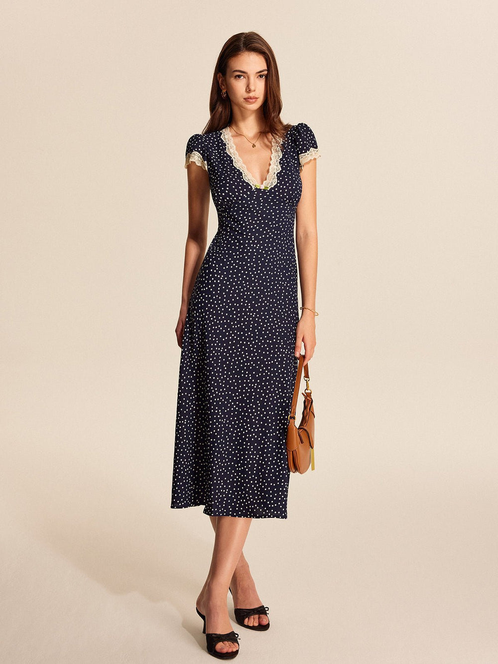 Odette Lace-Trim Midi Dress product image 2