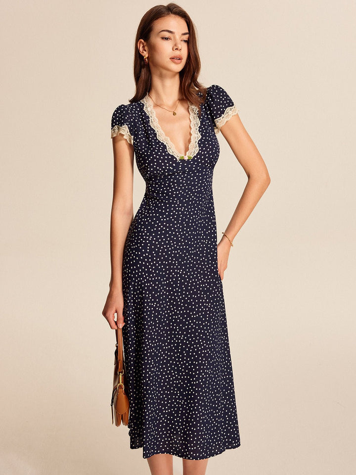 Odette Lace-Trim Midi Dress product image 3