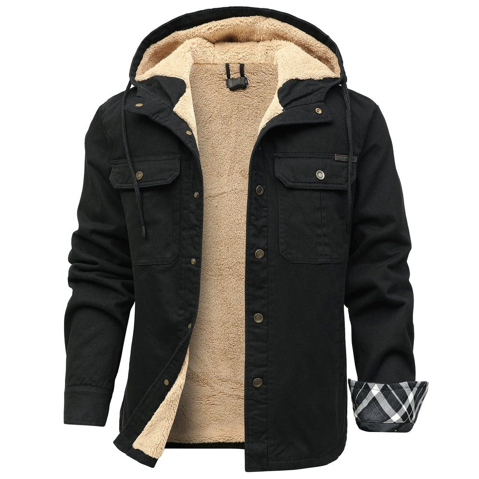 Odrasquil Fleece-Lined Hooded Shirt Jacket product image 8