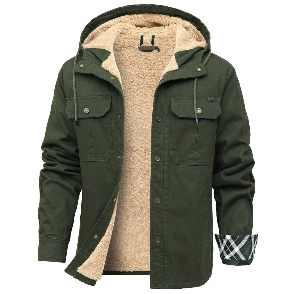 Odrasquil Fleece-Lined Hooded Shirt Jacket product image 13