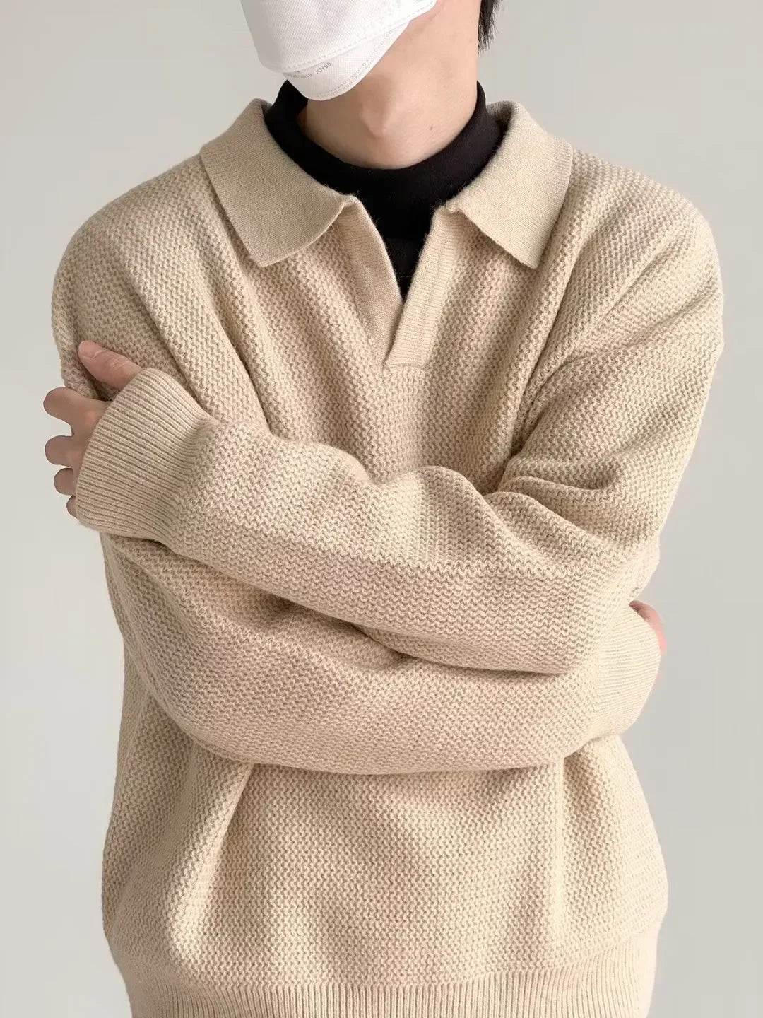 Old Money Sweater by Carlo Benedetti (Beige XS) - | Zavonix