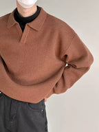 Old Money Sweater by Carlo Benedetti (Black XS) - | Zavonix