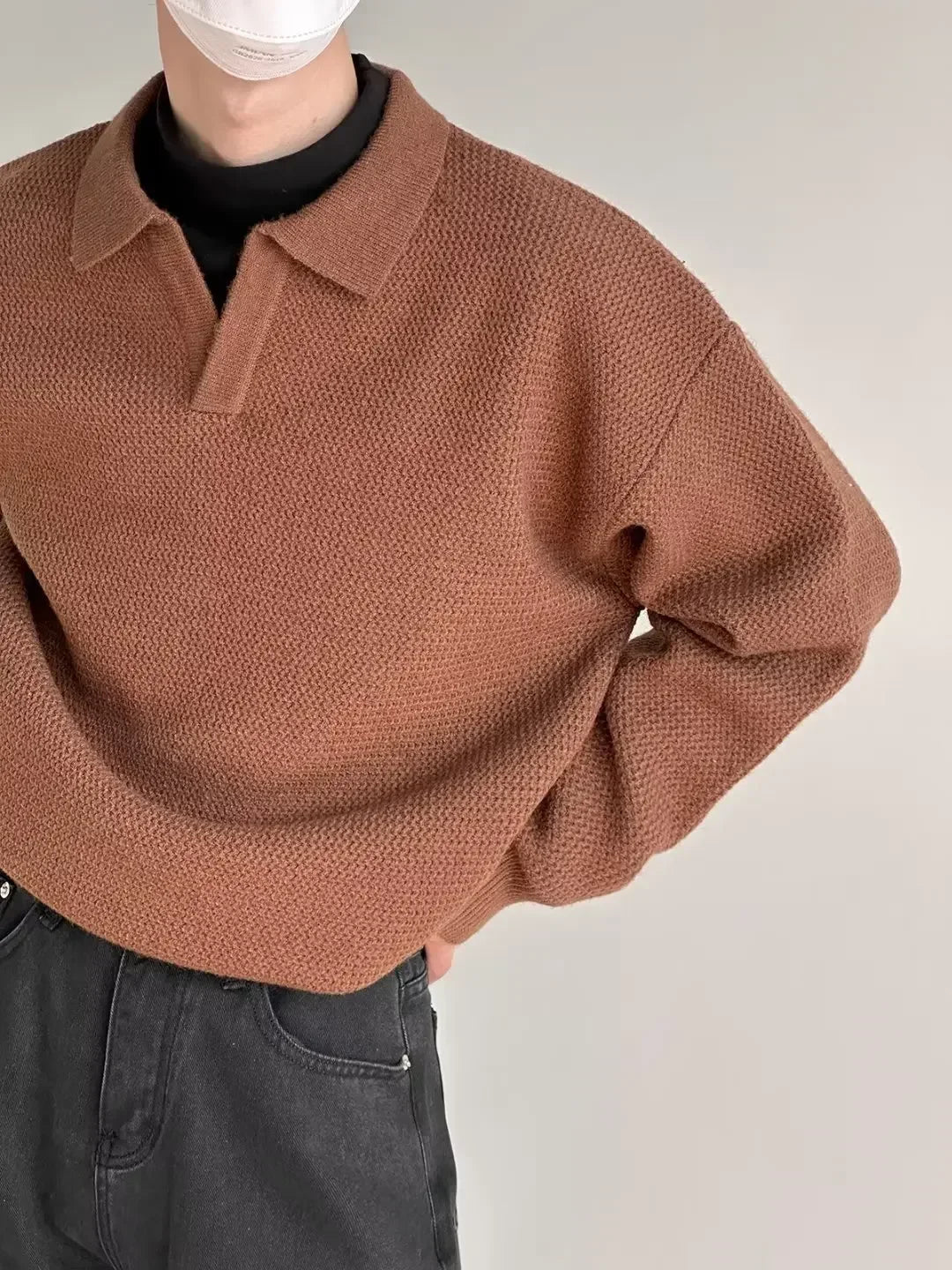 Old Money Sweater by Carlo Benedetti (Black XS) - | Zavonix
