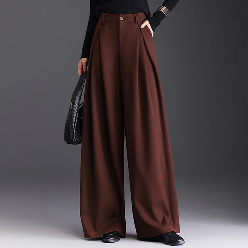 Olivia Women's Wide Leg Pants | Soft Wool-Like Fabric, Stylish Trousers 0