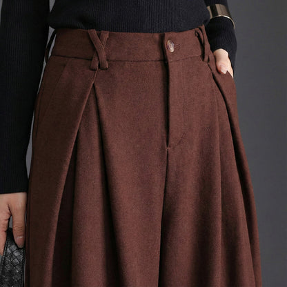 Olivia Women's Wide Leg Pants | Soft Wool-Like Fabric, Stylish Trousers 1