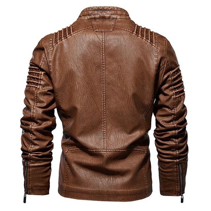 Ongravisk Fleece-Lined Leather Biker Jacket product image 4