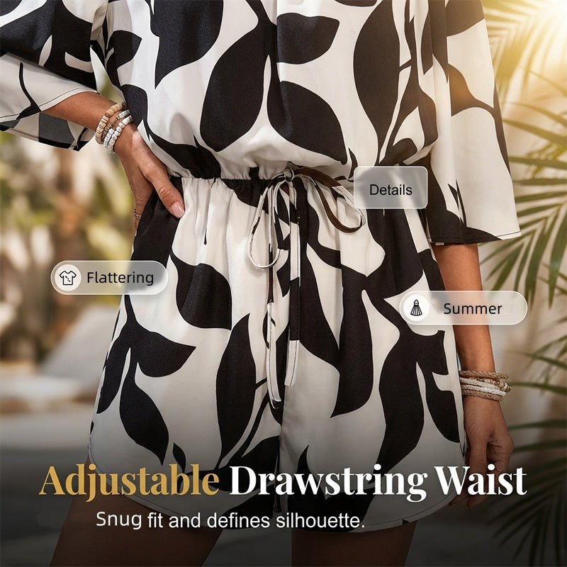 Open Air Off Shoulder Abstract Romper Product Image 05