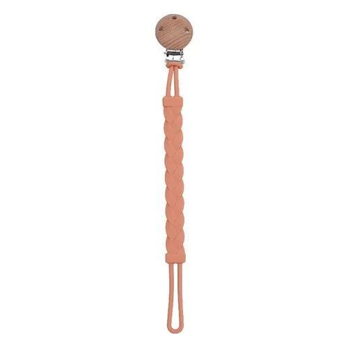 Orange textured strap with a round clip and looped end