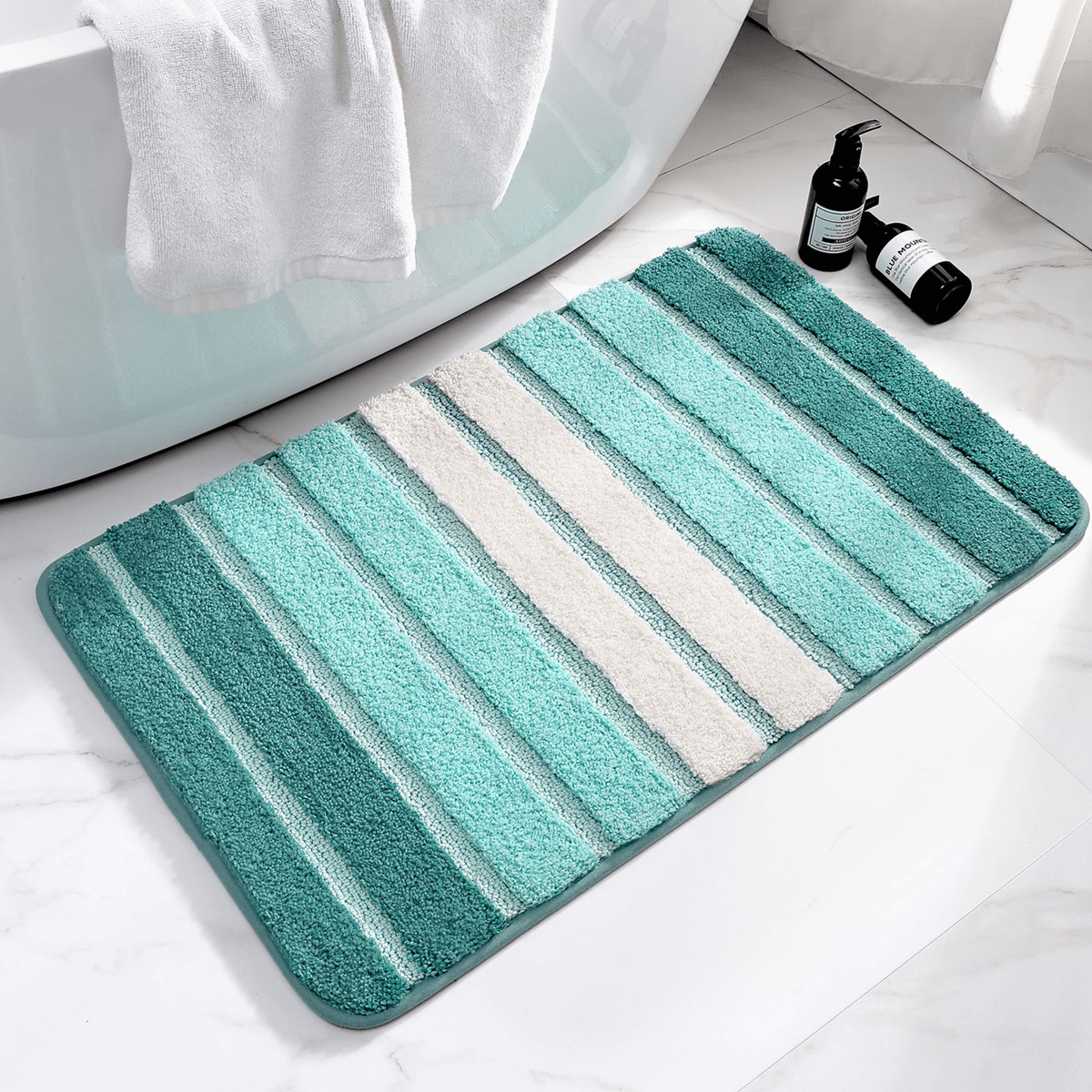 Organic Microfiber Bath Rug with Non-Slip Backing – Soft and Absorbent Bathroom Mat for Ultimate Comfort 2