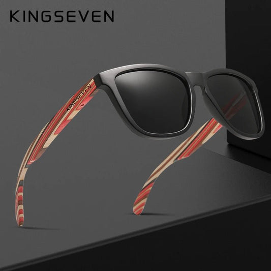 Original Kingseven™ — Timeless Wood Frames, Polarized Clarity - Zavonix