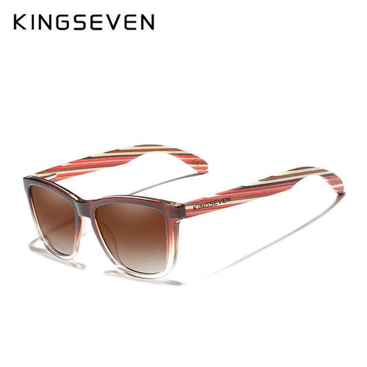 Original Kingseven™ — Timeless Wood Frames, Polarized Clarity - Zavonix