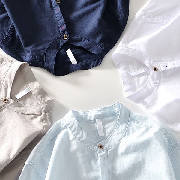Orvello Linen Shirt Dario Aurelio (All 4 Colors (Buy 3 Get 1 Free) S) - Linen shirt | Zavonix
