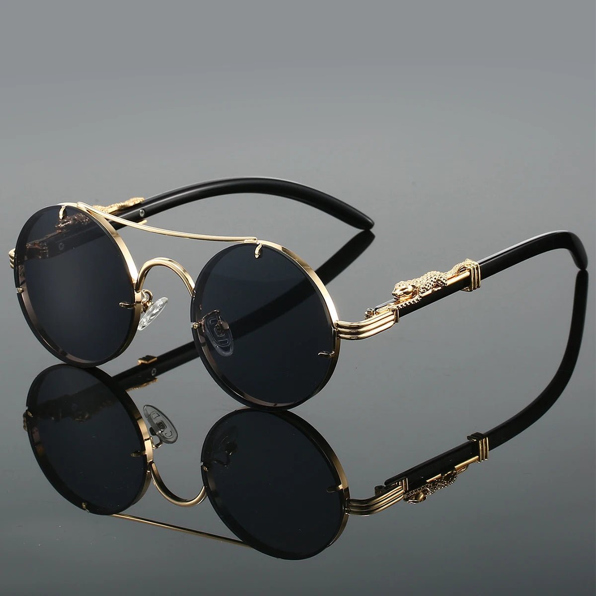 "Ovalis" Vintage Sunglasses (Black ) - Sunglasses | Zavonix
