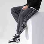 Paisley Bandana Corduroy Sweatpants (Dark Blue XS) - | Zavonix