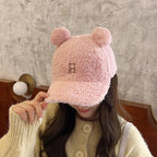 Plush Cub Snapback Hat Baseball Cap (Pink ) - | Zavonix