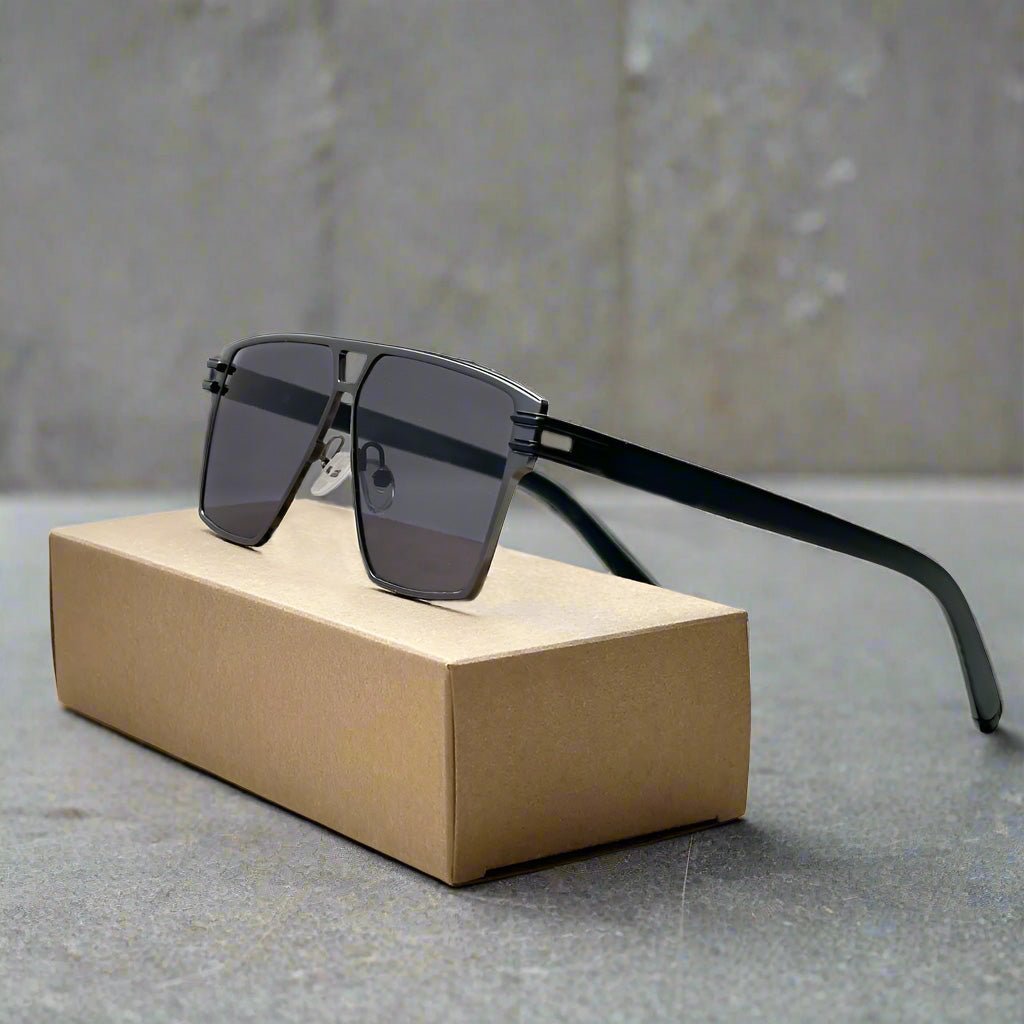 "Patrizio" Lightweight Metal Frame Sunglasses (Gold // Gray ) - Sunglasses | Zavonix