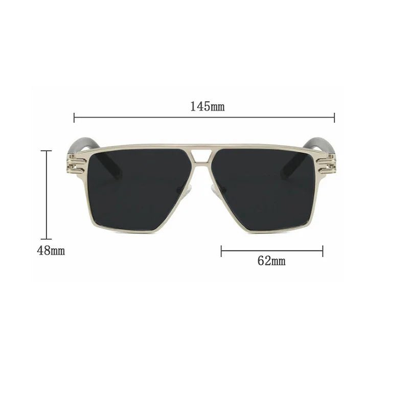 "Patrizio" Lightweight Metal Frame Sunglasses (Gun Black // Violet ) - Sunglasses | Zavonix