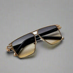 "Patrizio" Lightweight Metal Frame Sunglasses (Gun Black // Violet ) - Sunglasses | Zavonix