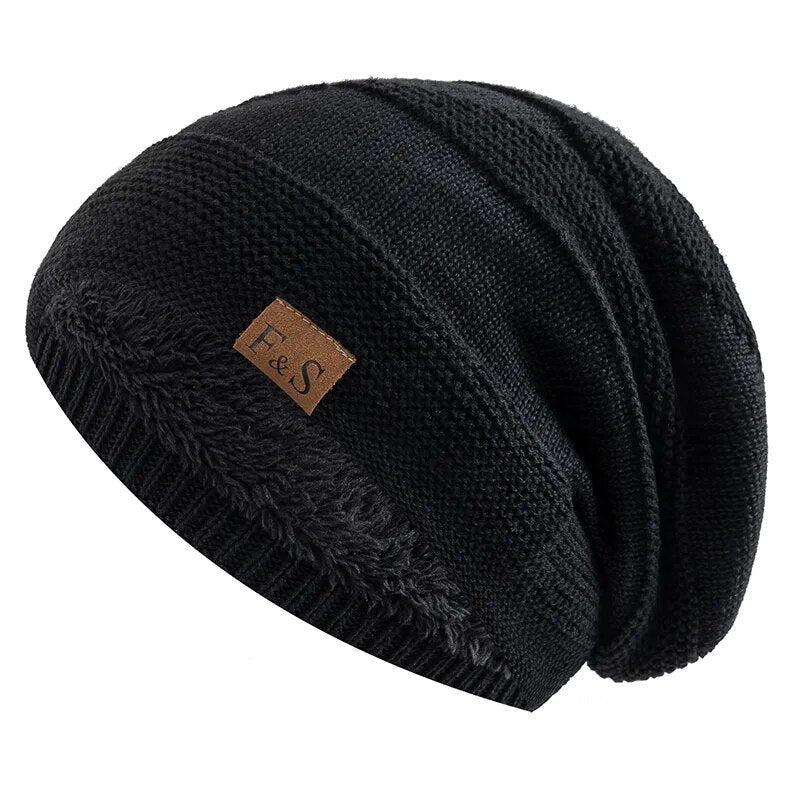 Plush Fleece Beanie Warm Winter Hat (Khaki One Size Fits Most) - | Zavonix
