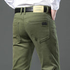 Premium Slim Fit Cotton Pants (Green XS (28 US)) - | Zavonix