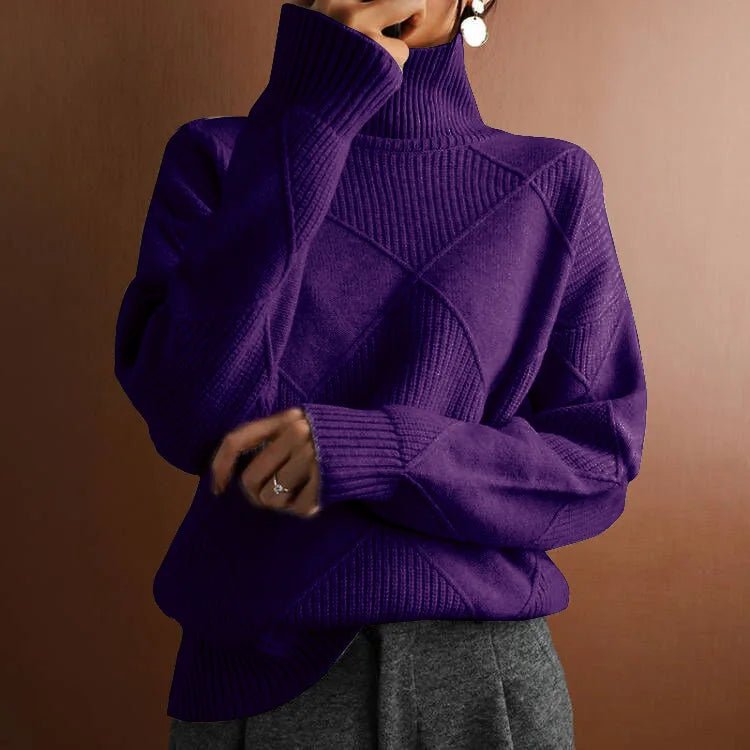 Perfect Cut mock neck sweater (Black S) - | Zavonix
