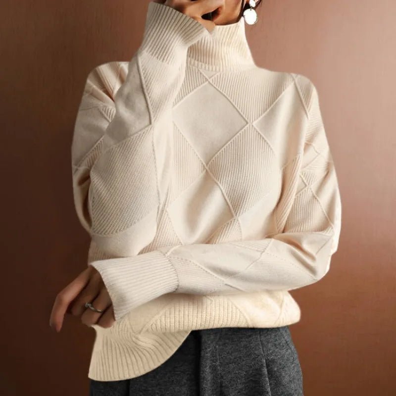Perfect Cut mock neck sweater (Green S) - | Zavonix