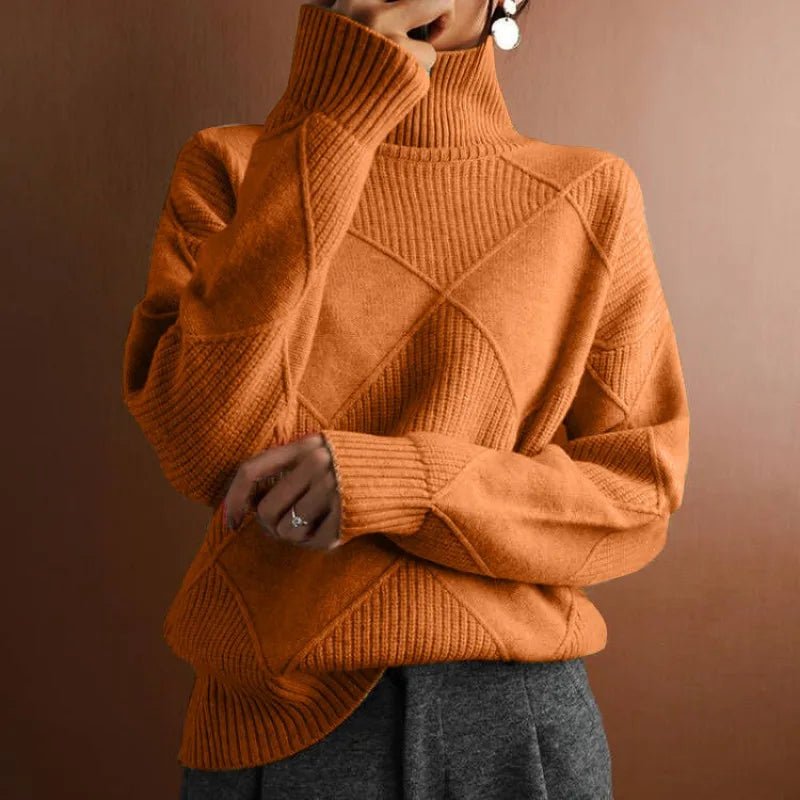 Perfect Cut mock neck sweater (Red S) - | Zavonix