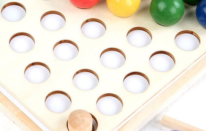 Close-up of the wooden sorting board&