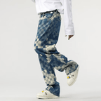 PixelFade Mosaic Jeans (S ) - | Zavonix