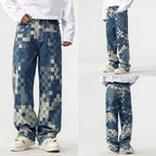 PixelFade Mosaic Jeans (S ) - | Zavonix