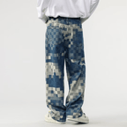 PixelFade Mosaic Jeans (S ) - | Zavonix